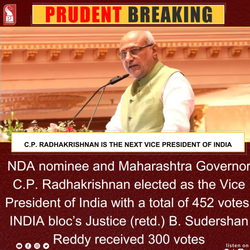 C.P. Radhakrishnan elected Vice President of India 2025, winning with 452 votes against B. Sudershan Reddy, highlighting cross-voting and BJP’s South India expansion.